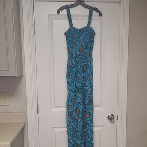 Patrons of Peace Blue Floral Wide Leg Jumpsuit